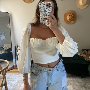 12th Tribe White Crop Top